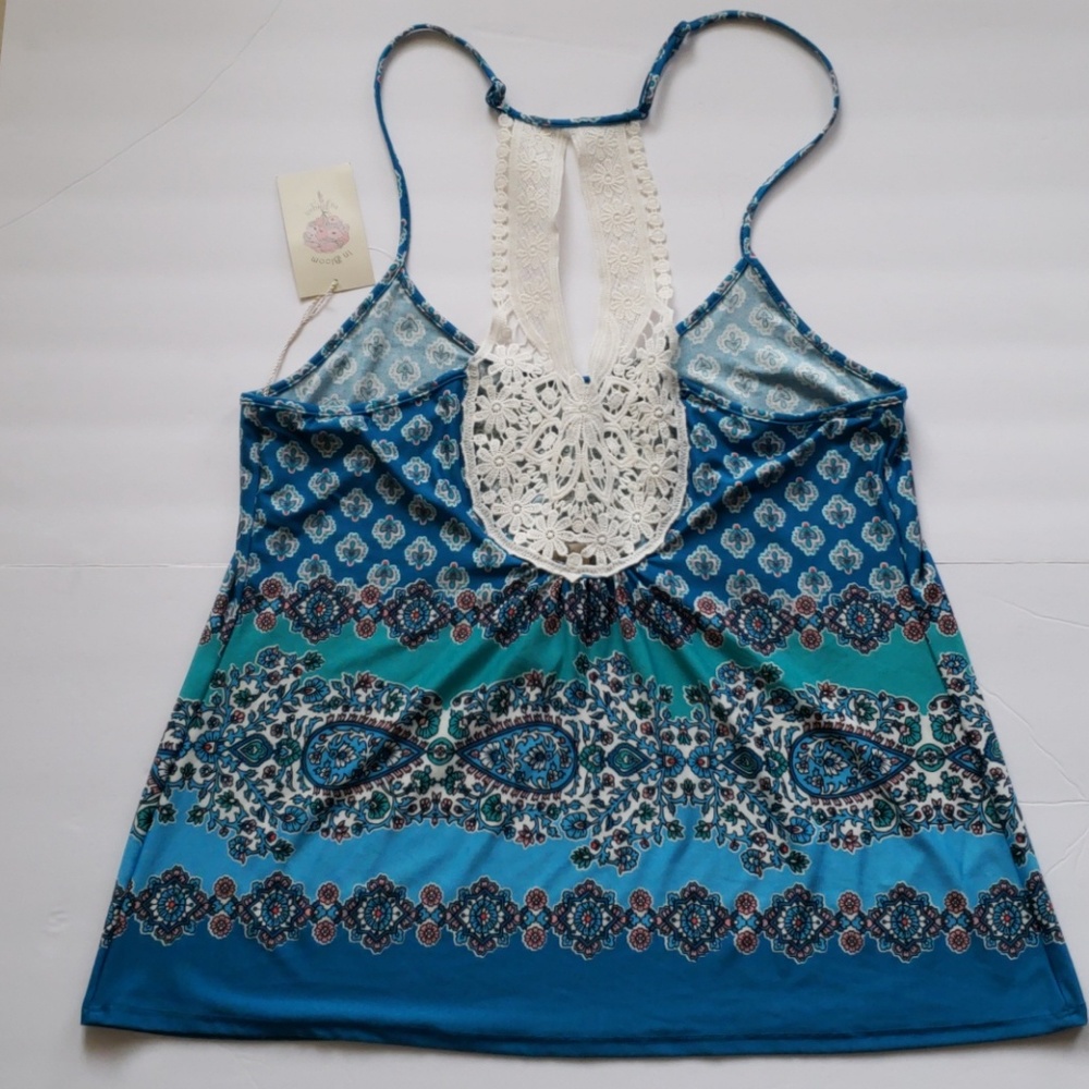 In Bloom Blue Tank Top